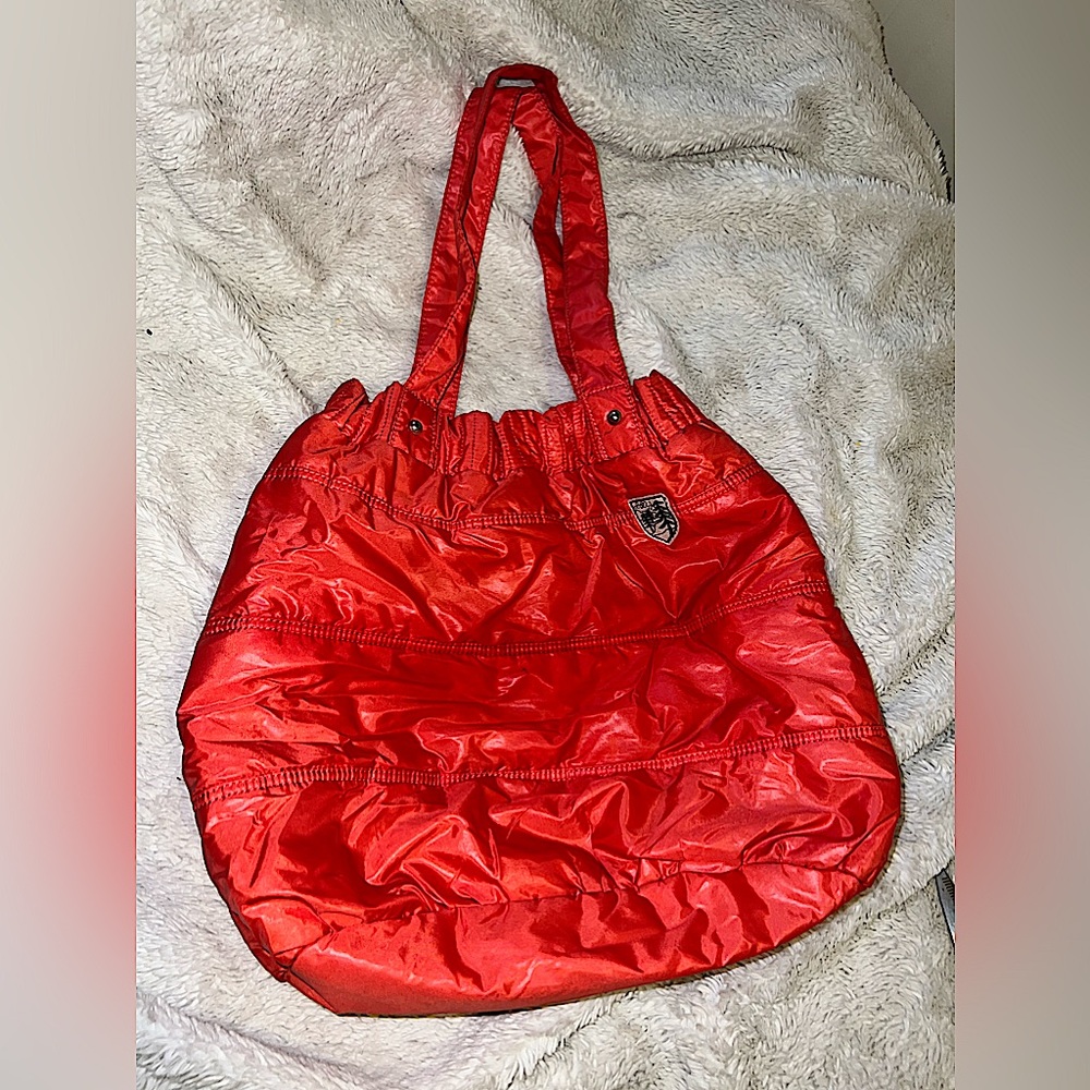 American Eagle Outfitters Orange Puffer Tote Bag Purse